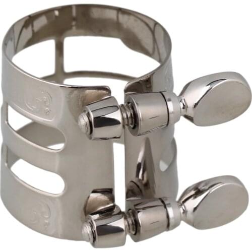 Nickel Plated Sax ALTO Saxophone Mouthpiece Ligature Double Screws