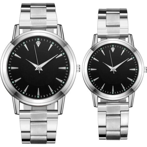 New Famous Couple Watches Lovers Luminous Casual Quartz Watch Women Stainless Steel Watches For Gift Relogio Feminino Men Clock