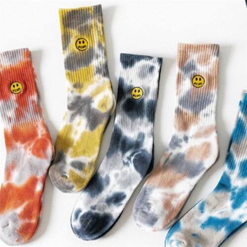 New Cotton Fashion Socks Tie-dye Breathable Cotton socks YZ-S-DRY-0001-1 Running Hiking Tie Basketball Long Sock
