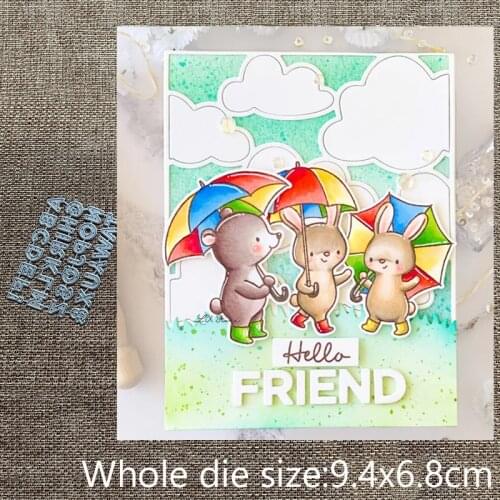 New Design Craft Metal stencil mold Cutting Dies Jane Small Alpha decoration scrapbook die cuts Album Paper Card Craft Embossing