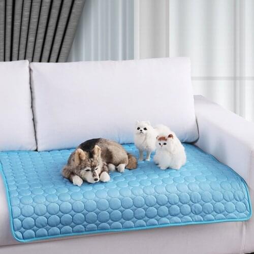 Dog Cooling Mat Summer Pet Bed Ice Pad Blanket Breathable Sofa Washable Cold Cushion for Small Medium Large Cat Dogs