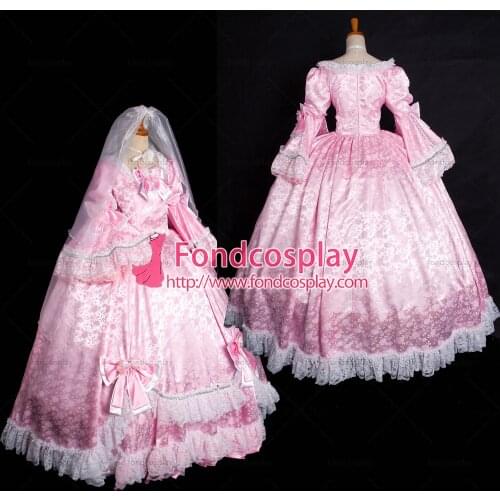 Versailles rose-Victorian ROCOCO Gown Ball dress Gothic Costume Tailor-made[G1642]