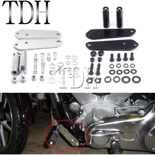 Motorcycle Driver Foot Pegs Support Mount Kit Footrest Holder Bracket For Harley Street Bob Low Rider Super Sport Glide Dyna FXD