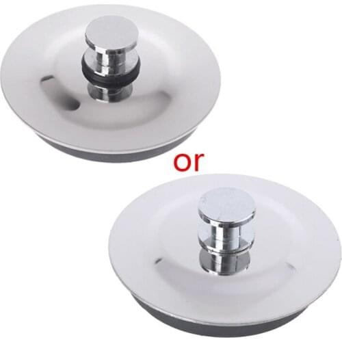 Stainless Steel Rubber Bath Tub Sink Floor Drain Plug Water Stopper Tool For Kitchen Laundry Bathroom K0AB