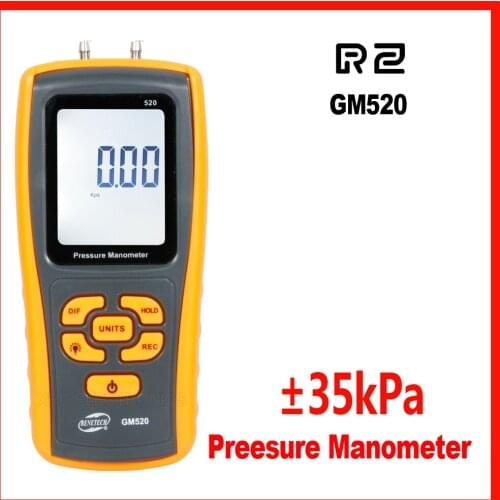 RZ High Precision LCD Display Manometer Differential Pressure Gauge Manometer GM520