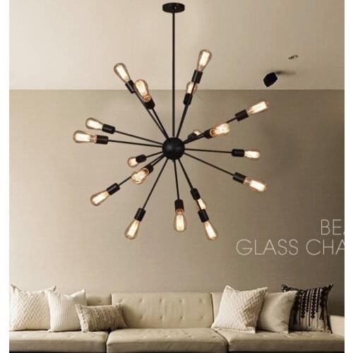 Nordic retro wrought iron satellite chandelier restaurant cafe clothing store bar bar hanging lighting