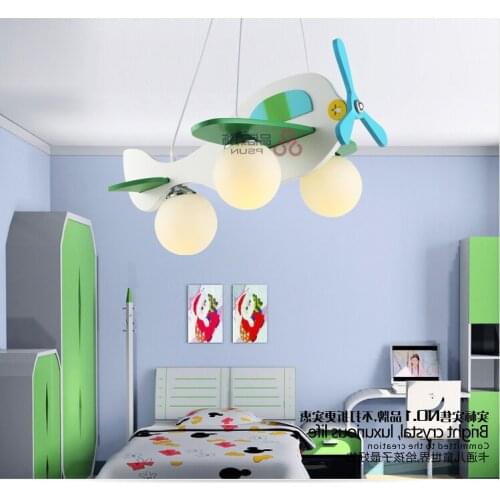 Modern Cartoon Luminaire Lamparas Aircraft Pendant Child Bedroom Lamp lampen industrieel