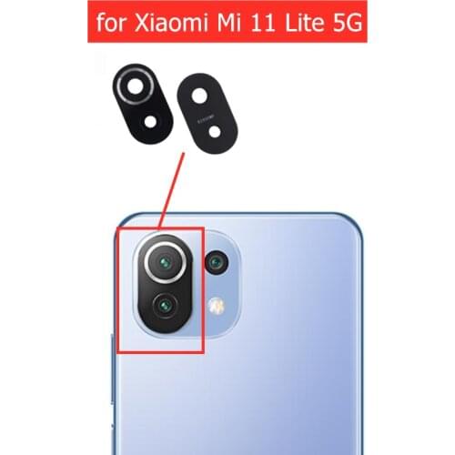 2pcs for Xiaomi Mi 11 Lite 4G 5G Camera Glass Lens Back Rear Camera Lens with 3M Glue Replacement Repair Spare Parts