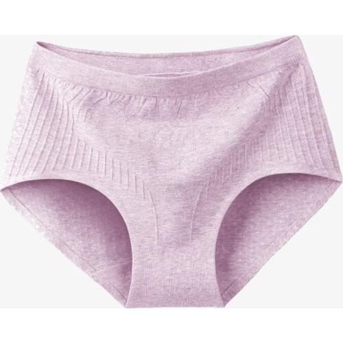 KL150 Culotte femme colored cotton comfortable women panties jacquard seamless mid waist underwear
