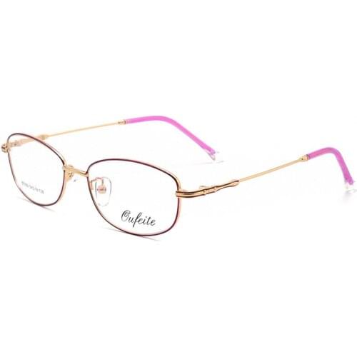 High Quality Womens Glasses Frame Full Frame Womens Exquisite Comfortable Metal Glasses Prescription Customization