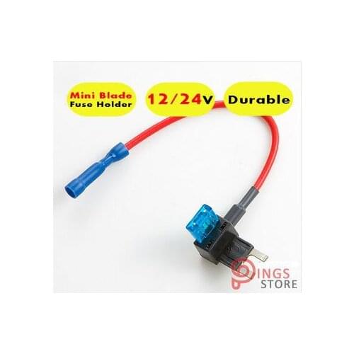 1sets Mini Blade Fuse Tap Holder Add A Circuit Line ATM APM Car Truck Motorcycle Motorbike