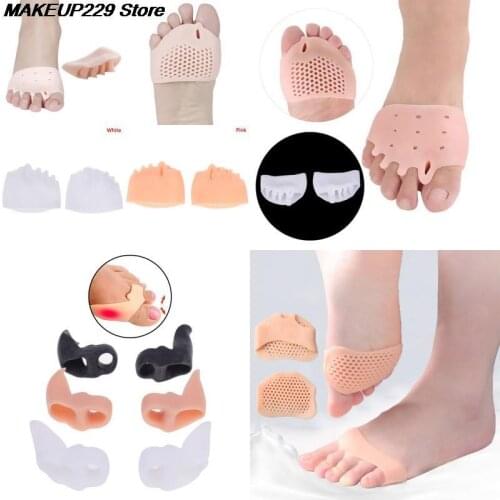 1Pair Silicone Foot Cover Toe Separator Separateur Hallux Valgus Corrector Bunion Orthotics Protector Bones Overlapping Pedicure