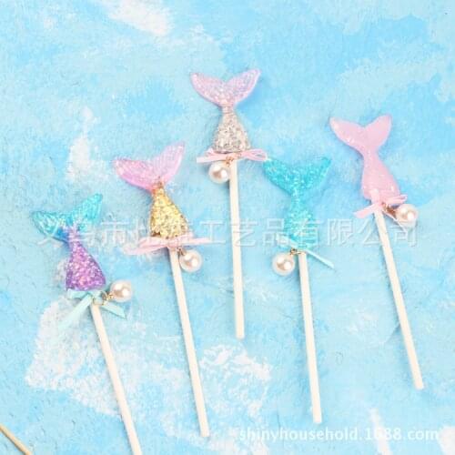 1pc Baby Boy Girl Kids Favors Mermaid Party Theme Supplies Mermaid Party Decorations Birthday Cake Topper