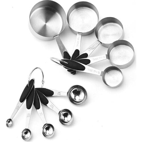 10pcs Measuring Spoons and Cups Coffee Sugar Cake Baking Scoop Flour Measuring Cooking Tools Kitchen Gadgets Accessories