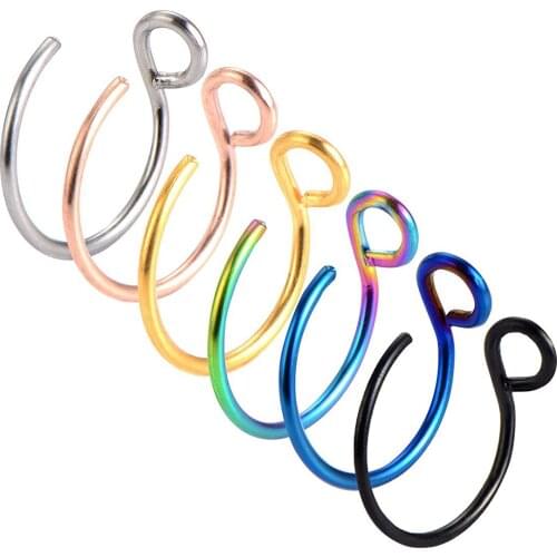 10Pcs The Latest New Medical Stainless Steel Nose Ring Earrings Eyebrow Piercings