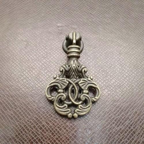 2Pcs Antique Furniture Knobs Zinc Alloy Kitchen Furniture Cabinet Handle Bedroom Dresser Drawer Pulls Cupboard Door Knob