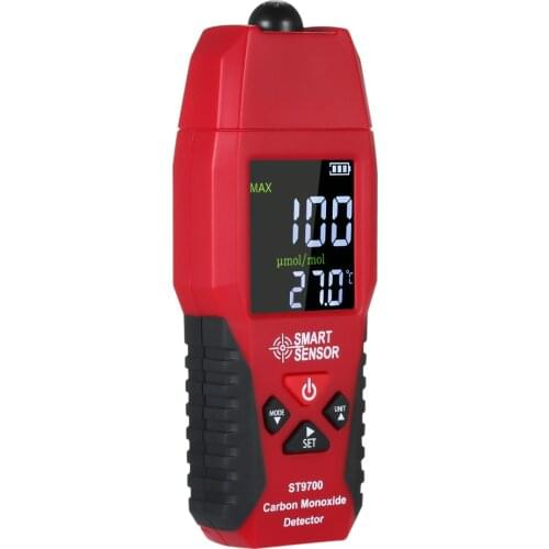 2 in 1 CO Gas Detector Temperature Meter Carbon Monoxide Analyzer Air Quality Monitor Gas Leak Analyzers LCD Color Display