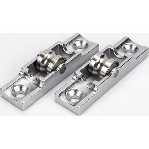 U-type 4pcs Zinc alloy Flat/Concave Wheel Slide Doors Window pulley Ball Bearing Wheel Roller Plastic steel Hardware Accessorie