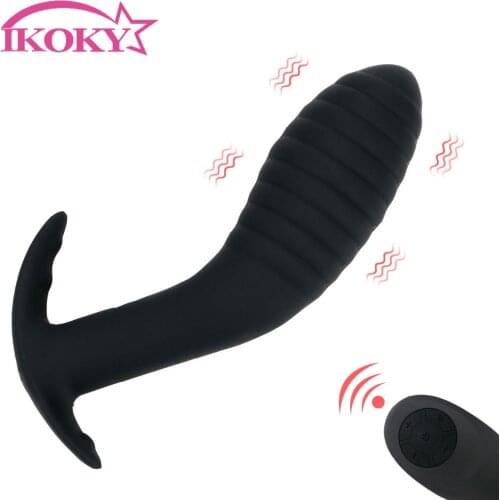 IKOKY 10 Speed Anal Plug Dildo Vibrator Sex Toys for Women Prostate Massage Butt Adult Products Erotic Anus Pussy Masturbator