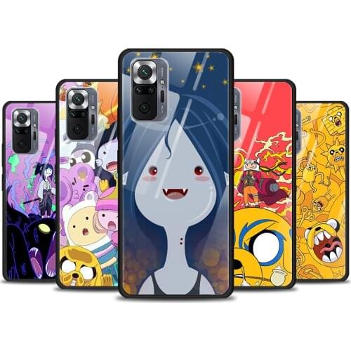 Hora De Aventura Tempered Glass Cover For Xiaomi Redmi Note 10 10S 9 9T 9S 8T 8 9A 9C 8A 7 Pro Max Phone Case