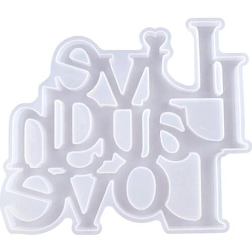 DIY Harz Casting Mold Live Lachen Liebe Zeichen Wort Form Für Epoxy Harz Handwerk Home Decor Tabelle