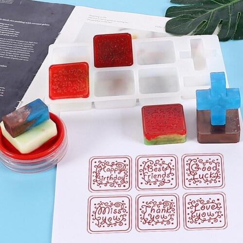 Stamp Mold Cake Decorating Tool Alphabet Fondant Cake Biscuit Stamp Silicone Mold Crystal Epoxy Comic Illustration Postcard Seal