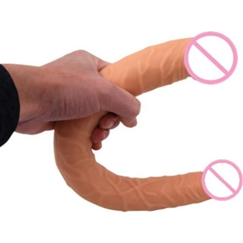 Flexible Artificial Penis Dick Super Realistic Double Head Huge Dildos For Lesbian Butt Plug Anal Dido Adult Sex Toys For Woman