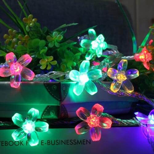 10/20LED Lights Garland Battery-operated Sakura Light String Fairy Lights Outdoor Garland Lights Christmas Lights for Home