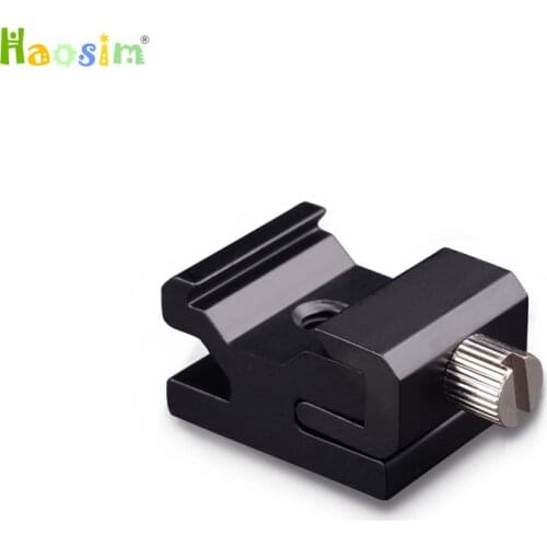 Camera Metal Cold Shoe Hot Shoe Flash Bracket Mount Adapter With 1/4 Tripod Screw To Light Stand Tripod