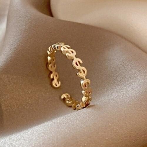 South Korea Cool Wind Net Red Same Statement Temperament Geometry New Simple Index Finger Ring Wholesale Rings For Women