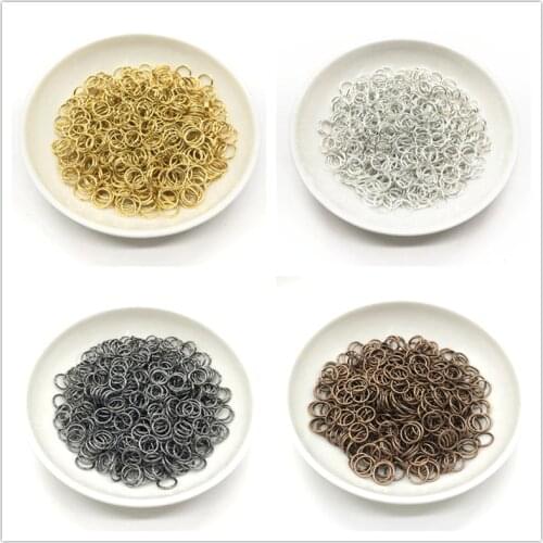 100pcs 6/8/10mm Metal DIY Jewelry Findings Open Single Loops Jump Rings & Split Ring for jewelry making