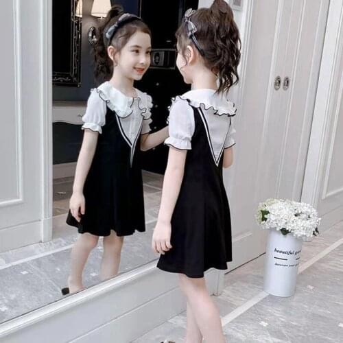 Fashion Patchwork Princess Dress for Girls 2021 Children Clothes Summer Dresses