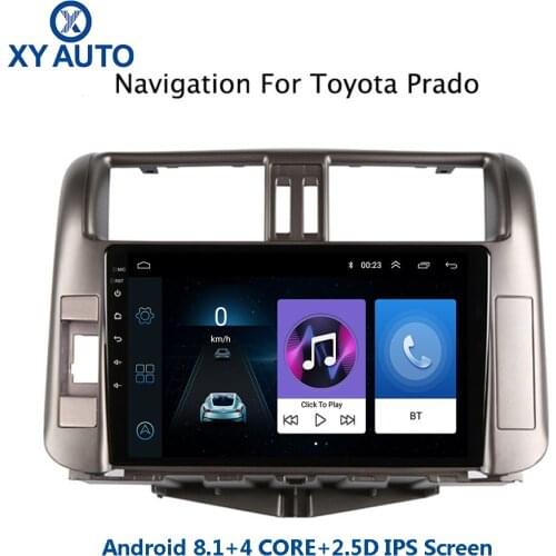 Hot sale 9 inch 2.5D IPS HD multi-touch screen Android 8.1 NAVI for Toyota PRADO 2009-2013 with Bluetooth USB WIFI support SWC
