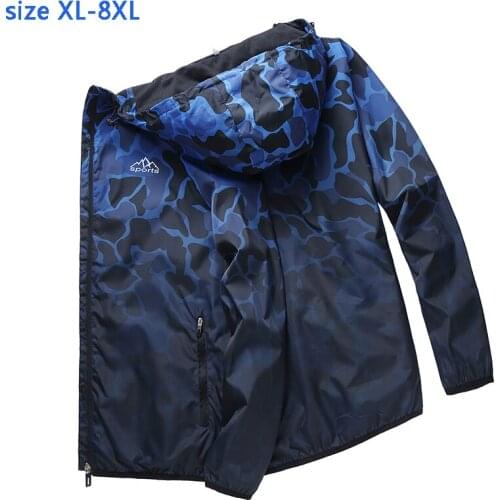 New arrival fashion Spring Autumn Windbreaker Men super large Thin Coat Jacket Loose Casual Mens plus size XL-3XL4XL5XL-7XL8XL