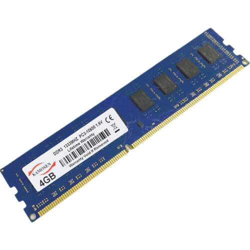 KAMOSEN DDR3L RAM 4GB 8GB 1600MHz brand new low voltage 1.35V blue PC3-12800U desktop memory DIMM 240-pin non-ECC