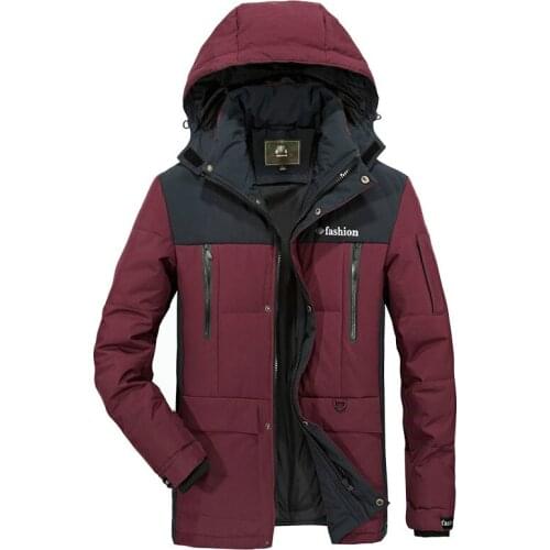 Pop New Brand Hooded Parka Men Winter Jacket Keep Warm Windproof Coats Casual Stand Collar Parka hombre Jackets Male Clothing