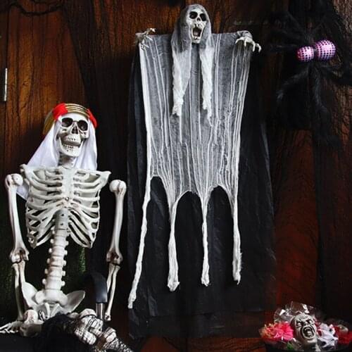 Halloween Prop Hanging Scary Decoration Skeleton Flying Ghost Creepy Ornament for Yard Garden Patio Tree Bar Windows Decor