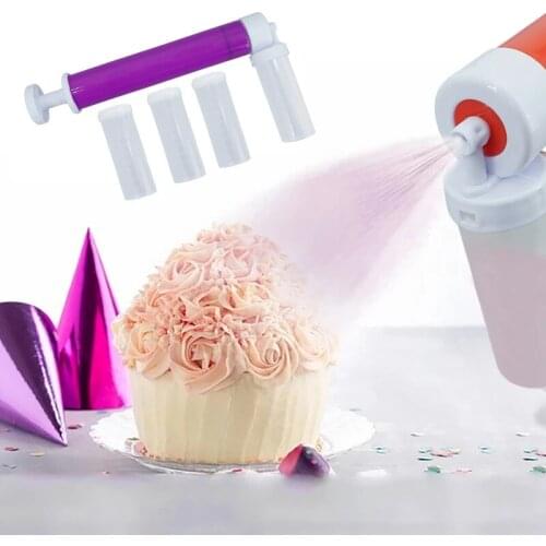 Cake Manual Airbrush Spray Gun Decorating Spraying Coloring Baking Decoration Cupcakes Desserts Kitchen Pastry Tools Accessories