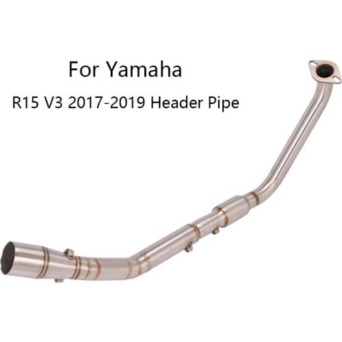 Header Pipe for Yamaha R15 V3 2017-2019 Motorcycle Exhaust Pipe Front Middle Link Pipe Slip On 51mm Mufflers Stainless Steel
