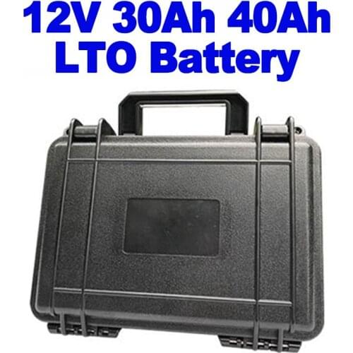 Waterproof IP67 LTO Lithium titanate battery pack 12V 30Ah 40Ah with smart BMS deep cycle more than 20000 cycles for baitboat
