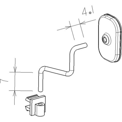 Rotatable Square Rearview Mirror Metal Bracket Upgrade Parts For DJ MN G500 Benz