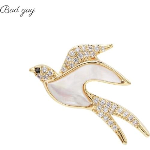 Bad Guy Zircon Brooches for Womens Brooch Pin Swallow Brooch Fine Jewelry Clothes Scarf Buckle Garment Accessories Fashion Pins
