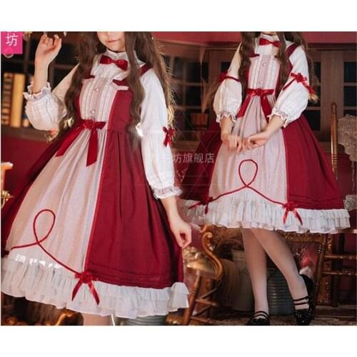 Palace Style Vintage Lolita Daily High Waist Sleeveless Dress Sweet Womens Dress B809