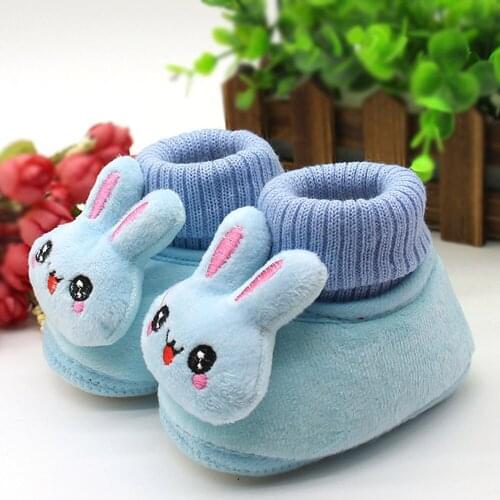 TELOTUNY baby shoes Toddler Infant Newborn Baby Cartoon Rabbit Winter Boots Soft Sole Prewalker Warm Shoes Snow Booties 0-12M