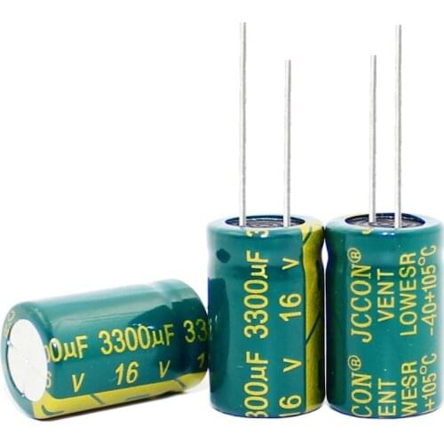100PCS/LOT 3300uf 16V 16v 3300uf high frequency low impedance aluminum electrolytic capacitor Volume: 13*20mm