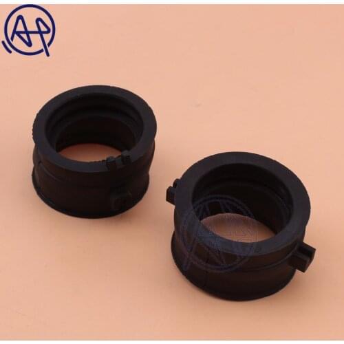 2pcs/set Motorcycle Black Carburetor Holders Intake Manifold Boots Pad for Honda VT600 VT750 Shadow VLX DLX