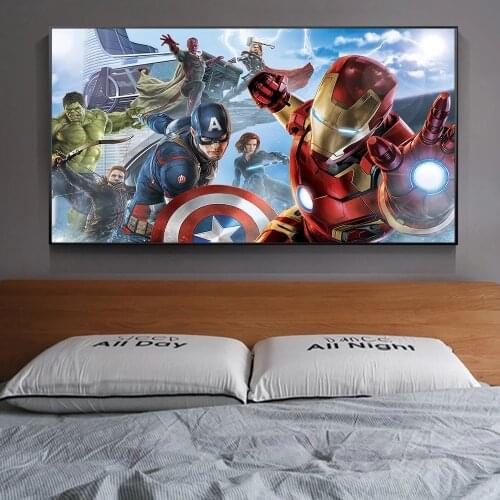 5D DIY Diamond Painting Marvel Avengers Movie Poster Superhero Iron Man Full Drill Embroidery Mosaic Art Home Decor Gift