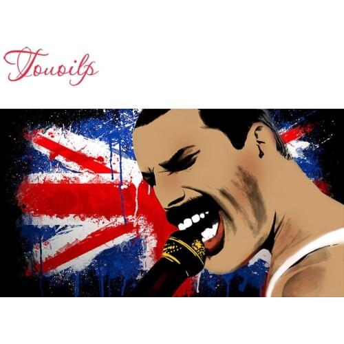 TOUOILP 5D National flag FREDDIE MERCURY Diamond Painting Full Square/Round Drill 3D Embroidery Cross Stitch Mosaic Home Decor