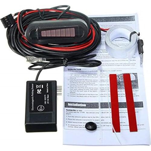 Auto LED Electromagnetic Car Parking Sensor Reversing Reverse Backup Sensor System Alarm Car Accessory Set