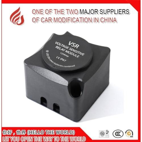 Black Voltage Sensitive Relay (VSR) Automatic Charging Relay 125A Dual Battery Isolator (VSR) Car Accessories car battery relay